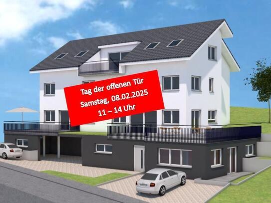 Neubauwohnung in Bottenau - 2-Zimmer-Wohnung mit Garagenstellplatz, Einbauküche und schönem Freisitz