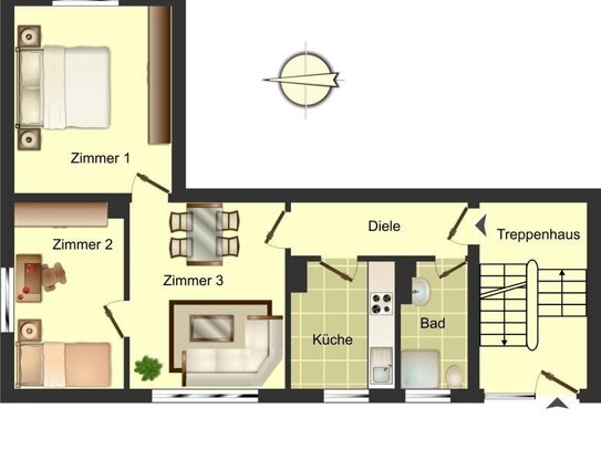 Demnächst frei! 3-Zimmer-Wohnung in Bergkamen Rünthe