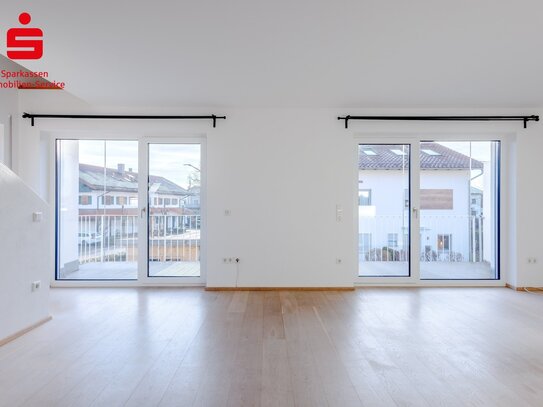 Sehr helle Maisonette-Wohnung mit Bergblick und großer Loggia