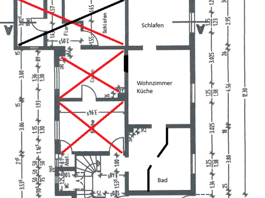 Erdgeschoßwohnung 42m², Gartennutzung, Kellerbox, 5min. bis Siegen Zentrum