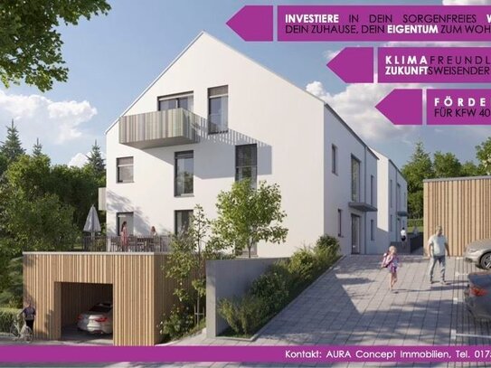 Neubau KfW40 NH - jetzt die KfW-Förderung bis zu 150.000,- € sichern. Erdgeschosswohnung mit sehr großem Garten (340qm)