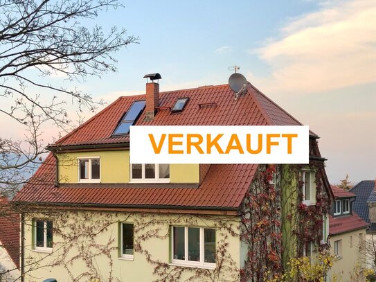 VERKAUFT: Große Maisonette-Wohnung mit Cabrio-Balkon und neuer Therme in Jena-Ost