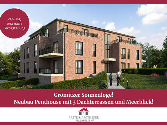 Grömitzer Sonnenloge! Neubau Penthouse mit 3 Dachterrassen und Meerblick!