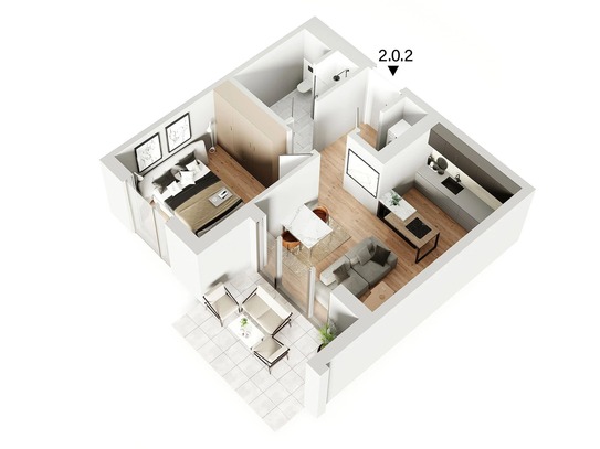 Moderne 2,5 Zimmer Neubauwohnung mit Garten und Terrasse - Neubau - 2.0.2