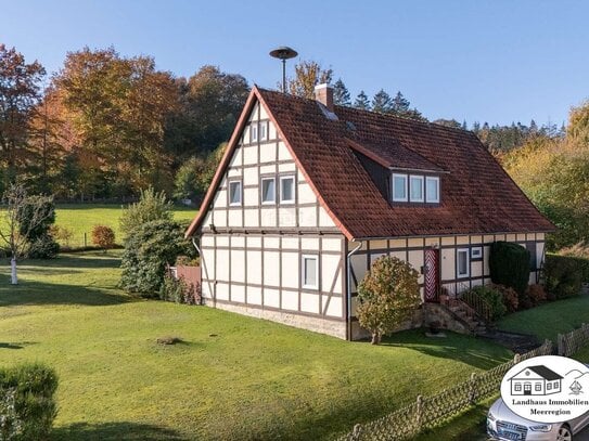 Fachwerkcharme mit Höhenluft und Ausblick - direkt am Waldrand vom Deister!