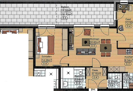 schöne 3-Zimmer Wohnung, Seniorenwohnanlage in Senden