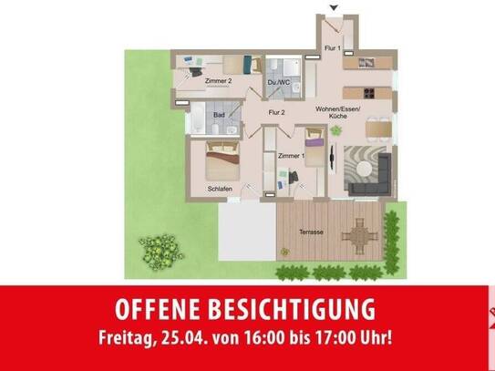 Offene Besichtigung am Fr. 25.04. von 16-17 Uhr in der Rosnestr. 14!