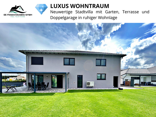 Neuwertige STADTVILLA mit Garten, Terrasse, Loggia und Doppelgarage in ruhiger Wohnlage