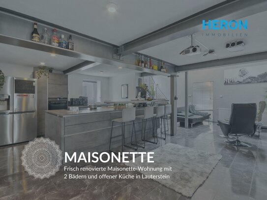 MAISONETTE - Frisch renovierte Maisonette-Wohnung mit 2 Bädern und offener Küche in Lauterstein