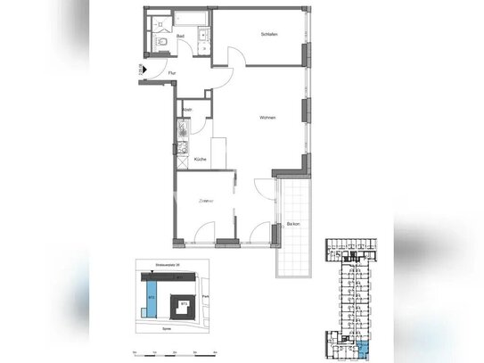 [TAUSCHWOHNUNG] Spreeblick, sehr hell, mit Balkon, Nähe Eastside gallery