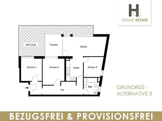 Frisch renovierte Wohnung mit Garten & Provisionsfrei