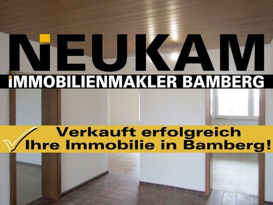 BAMBERG-OST-NÄHE POLIZEI-BAHNHOF: 4-ZIMMER-WOHNUNG+ESSDIELE(=SOFORT FREI)+BALKON FÜR 225.000,-EURO