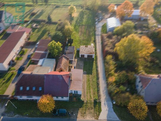 Doppelhaushälfte in Lögow, Landkreis Ostprignitz-Ruppin – ländliches Wohnen mit Potenzial