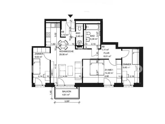 [TAUSCHWOHNUNG] 4 schöne, helle Zimmer neu Bau, gegen kleine Wohnung