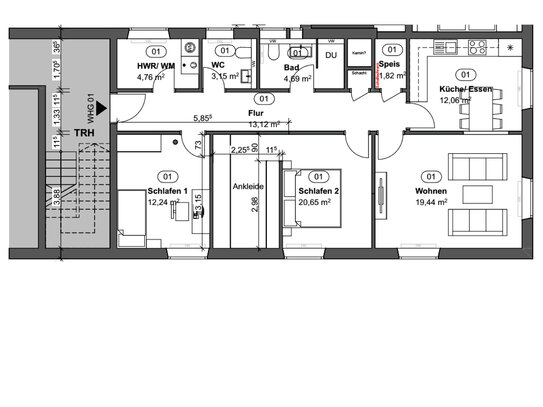 Ab sofort! 3-Zimmer Wohnung, komplett renoviert zu vermieten