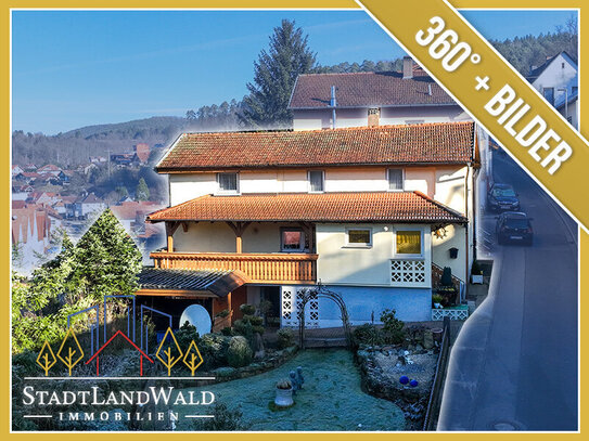 Einfamilienhaus mit Garage und Garten in sonniger Lage mit Blick über Bundenthal