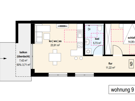 Neubauwohnung in Äpfingen Wohnung 9