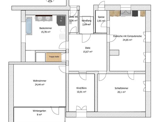 Schöne 5-Zimmer-Erdgeschoß Wohnung in Deggendorf