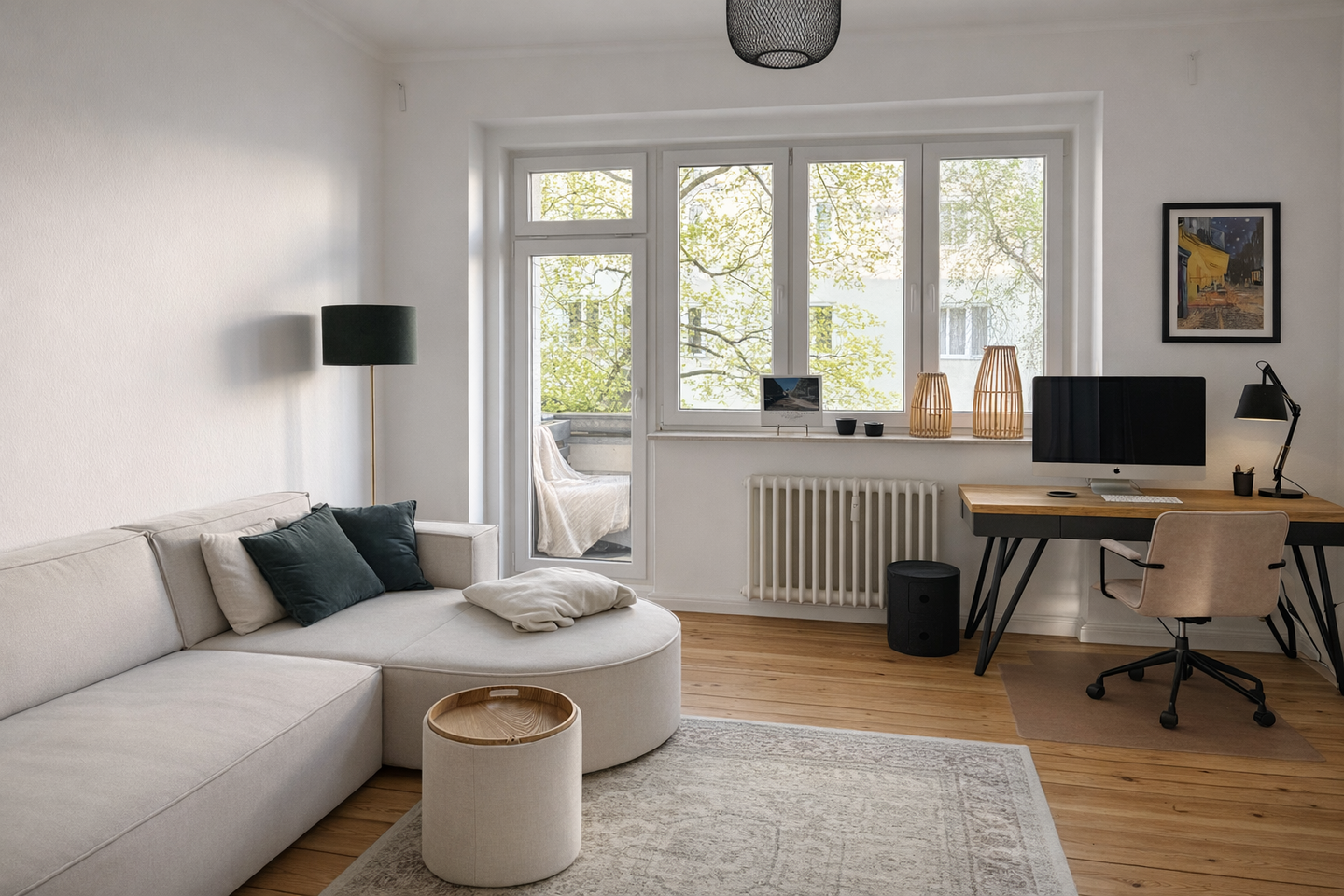 Sofort einziehen: Stilvolles 2-Zimmer All-Inclusive Apartment mit Balkon nahe FU Berlin (möbliert/befristet) - Photo 1