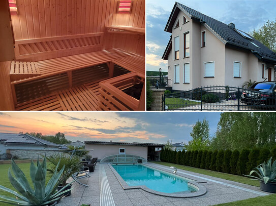 Großes EFH mit Garage, Kamin, EBK, Garten, Pool und Sauna auf großem Grundstück mit Zisterne