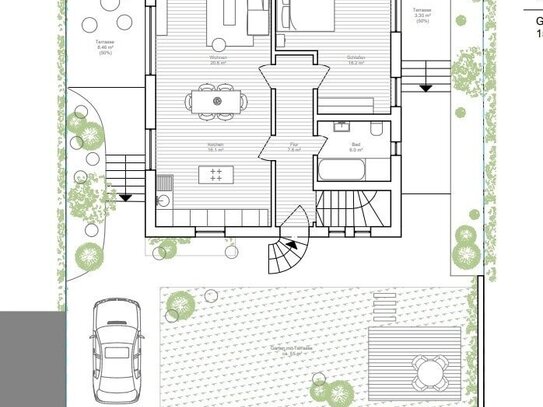 Bungalow mit schönen Garten in ruhiger idyllischer Lage in Gaustadt bei Bamberg zu verkaufen . Wärmepumpe, Fußbodenheiz…