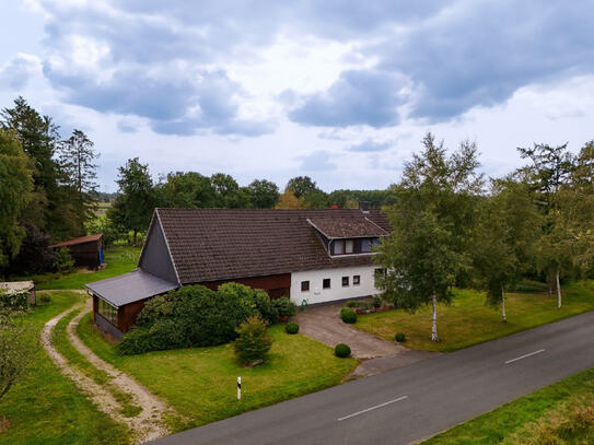 gepflegter Resthof mi 18.750 m² direkt am Haus und Stall sowie Offenstall - ideal für Pferdefreunde