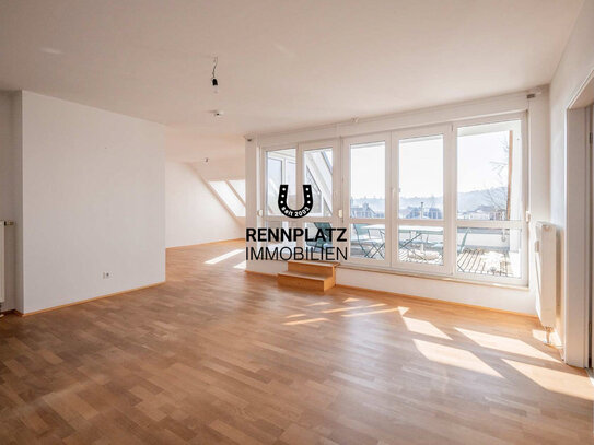 Innerer Westen: 4,5-Zimmer-Wohnung mit Dachterrasse und Panoramablick. Frei.