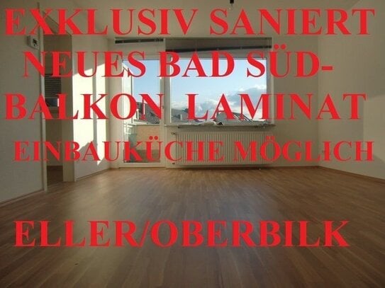 TOTALSANIERT EXKLUSIV HELL SÜD-BALKON LAMINAT NEUES WANNENBAD EINBAUKÜ. MÖGL. ELLER/OBERBILK