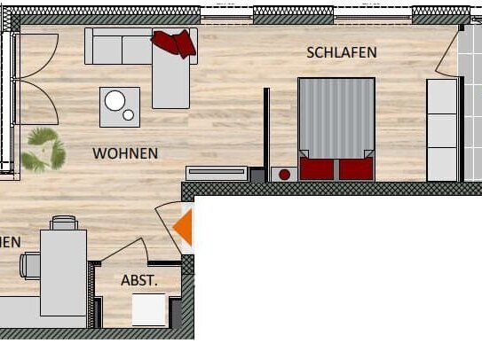 Vital Quartier Much - Ihre moderne 2-Zimmer Etagenwohnung mit Balkon!