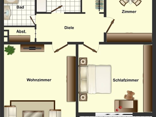 selber renovieren und sofort einziehen - 3 Zimmerwohnung sofort frei