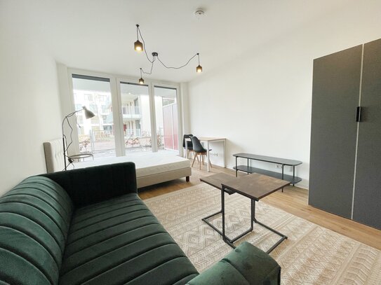 Stadeln - Modern möblierte 1 Zimmer Wohnung mit Terrasse und Gartenanteil