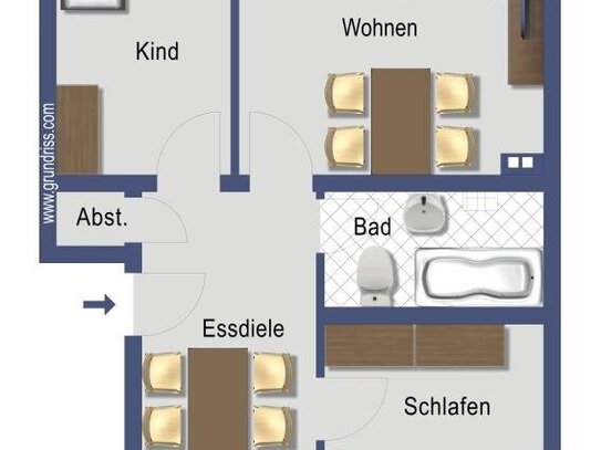 Gut geschnittene Eigentumswohnung mit Balkon - provisionsfreie Kapitalanlage