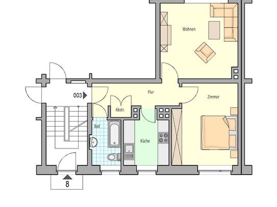 WWS - frisch renovierte 2-Zimmer Wohnung Nähe Herforder Bahnhof