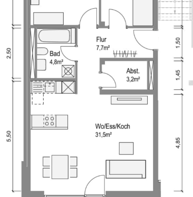 ERSTBEZUG! Schön geschnittene Wohnung mit Terrasse & Gartenanteil | letzte Häuser mit Einbauküche