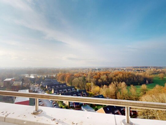 Über den Dächern von Braunschweig! Etagenwohnung mit Fernblick-Balkon und Fahrstuhl in guter Lage.