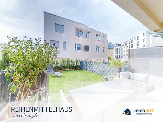 Direkt bezugsfrei: Modernes Reihenmittelhaus in bester Lage