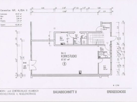 Gewerberäume mit WC, Abstellraum und Küchenraum