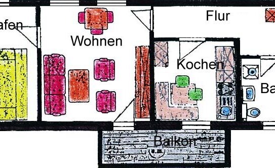 2-Raumwohnung in Ilmenau