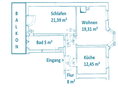 2-Raum Wohnung mit Balkon im Zentrum von Olbernhau