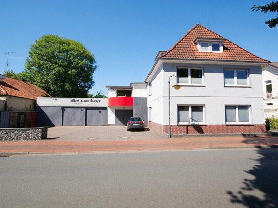 Wohn- u. Geschäftshaus mit 2 Wohnungen, Büro und einer Werkstatt im Zentrum von Westerstede