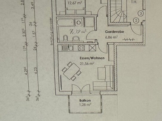 2 Zimmer Wohnung mit Balkon