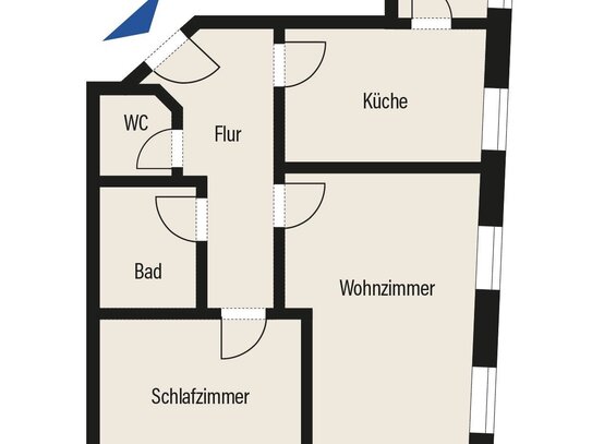 Sehr schöne 2-Zimmer-Wohnung im Zentrum von Regenstauf (3)