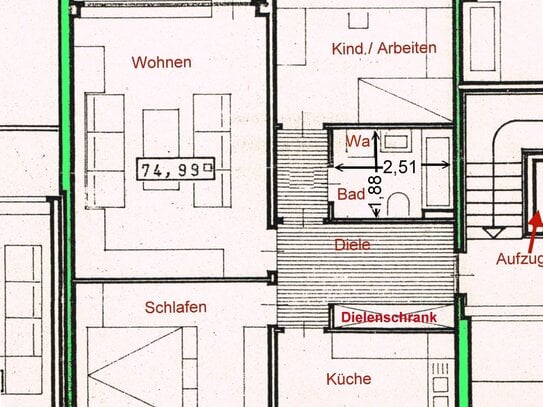 3 ZKB Ibbenbüren, 4. OG mit Aufzug, unweit Zentrum