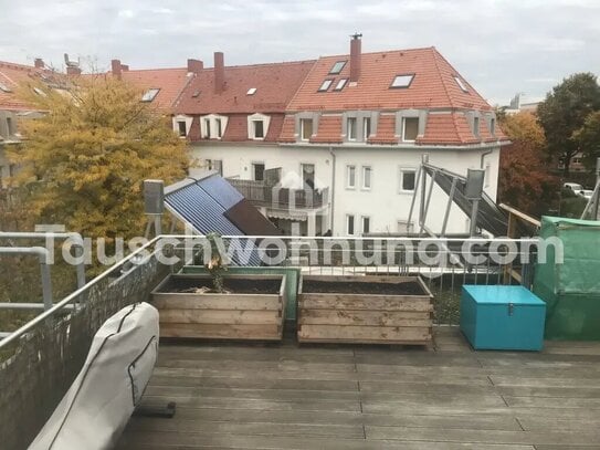 [TAUSCHWOHNUNG] Große Dachterrasse in Moosach gegen Häuschen mit Garten!