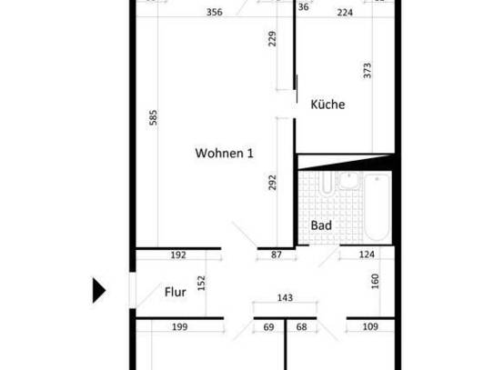 Gemütliche 3-Raumwohnung mit großem Balkon