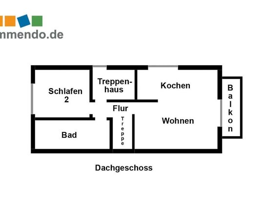 Speldorf, möblierte Wohnung 2 Schlafzimmern und Balkon