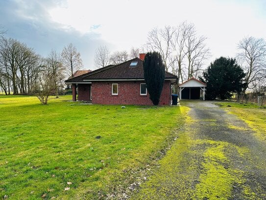 Drochtersen/Elbinsel Krautsand: ebenerdiger Bungalow im Grünen