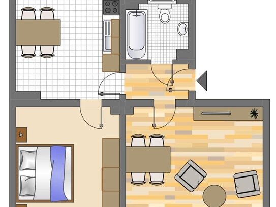 2-Zimmer-Wohnung in Dortmund Innenstadt-West