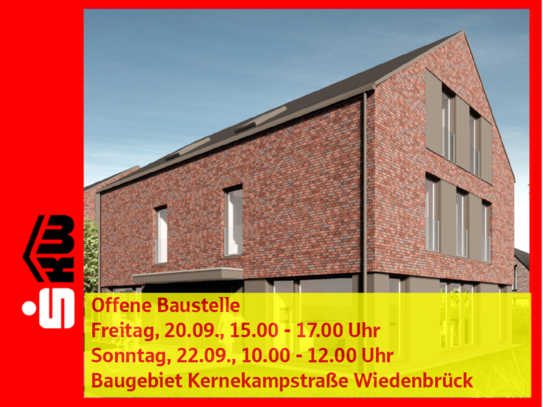 Offenes Baugebiet Kernekampstr., Wiedenbrück Fr. 20.09., 15-17 Uhr und So. 22.09., 10-12 Uhr