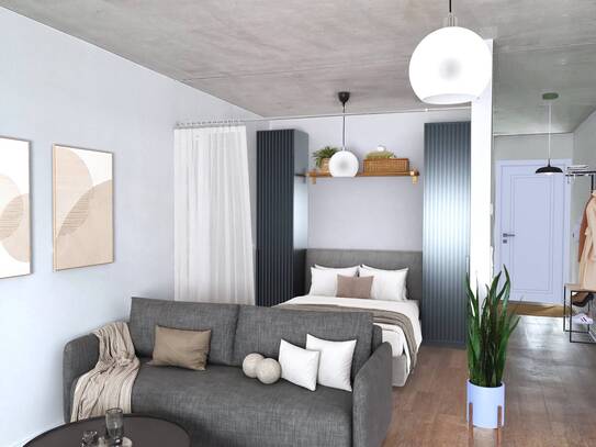 *** Möblierte 1 Zimmer Neubauwohnung mit 43qm im Erdkampsweg vollausgestattet ***